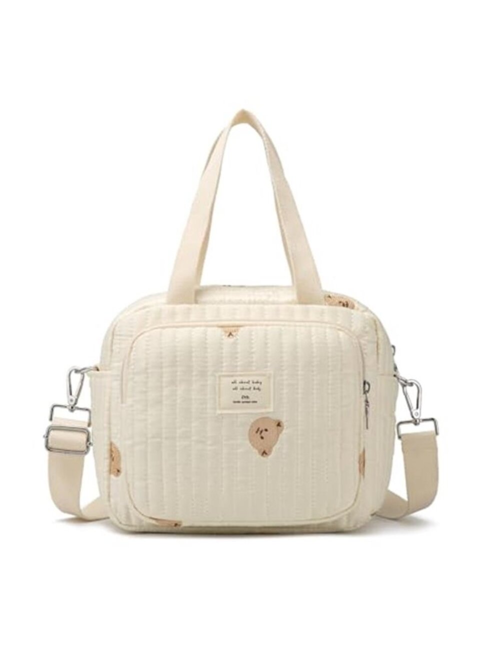 Small Diaper Bag Tote Crossbody Diaper Bag Mini Purse with 7 Pockets Travel